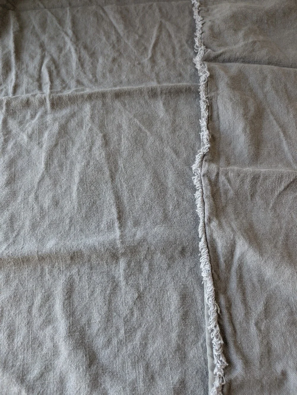 Casaluna Gray Rayon Linen Woven Pillowcases Zipper Size King